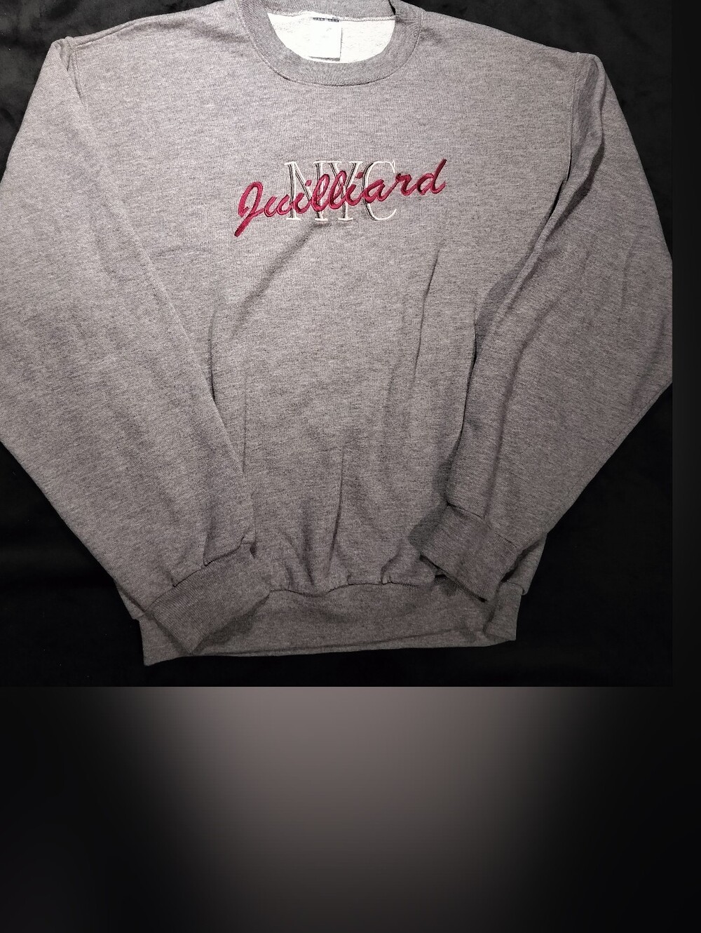 Rare Jerzees EUC Vintage NYC Julliard Sweatshirt Red Grey Pink Embroider Medium
